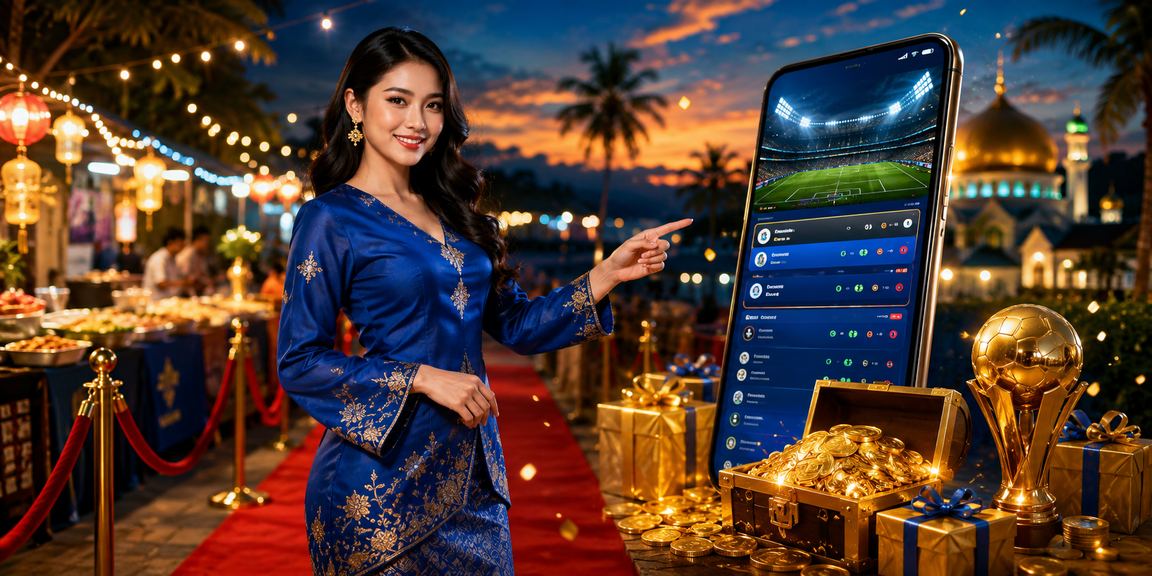 Pengguna wanita Malaysia dalam baju kurung mengakses kasino mudah alih bigwin888 dengan selamat