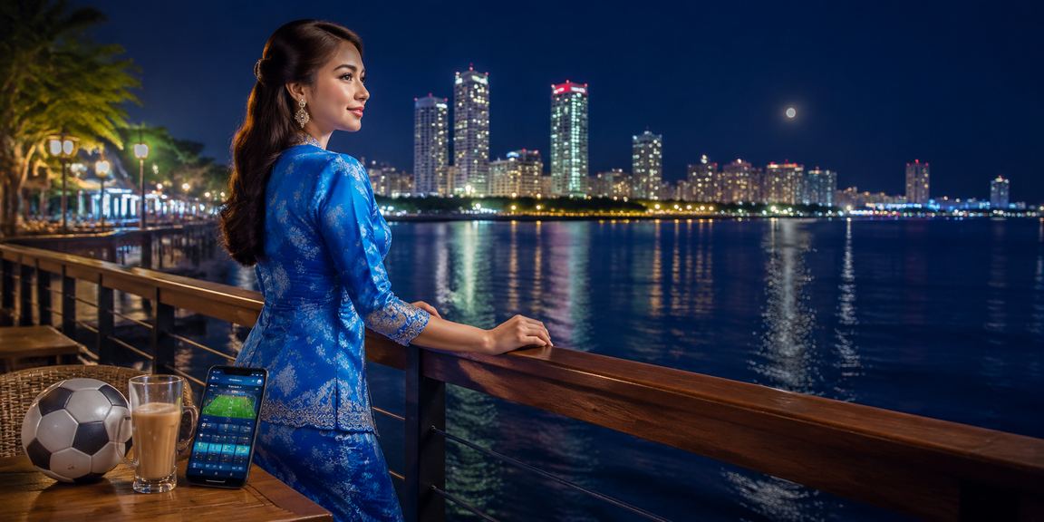 Peminat bola sepak Malaysia dalam baju kurung mengikuti pertaruhan di Pulau Pinang melalui bigwin888